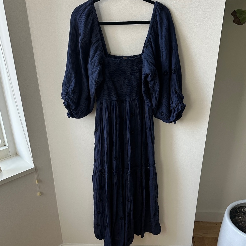 Free People Dahlia Embroidered Maxi Dress